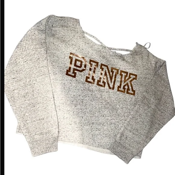 Victoria’s Secret PINK Off-the-shoulder Sweatshirt - Picture 1 of 2